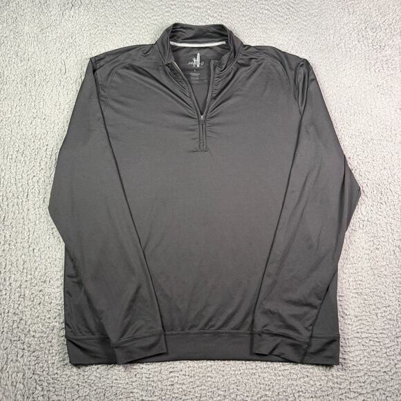Johnnie-O Randall Prep-formance 1/4 Zip Pullover Mens L Black Long Sleeve Golf - Picture 2 of 9